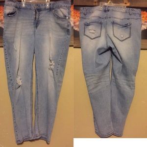 Crop jeans they are shorter than regular jeans